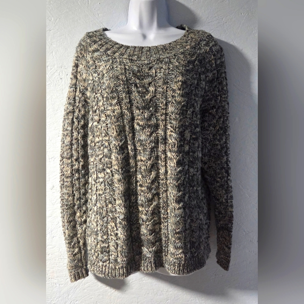 John + Jenn Oversized Gray & Blue Sweater - Size S